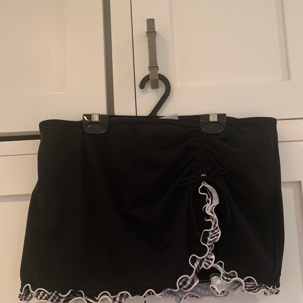 Profile by Gottex Black Side Slit Swim Skirt